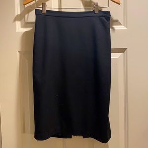 BCBG MAX AZRIA Black Pencil Skirt w Leather Detail